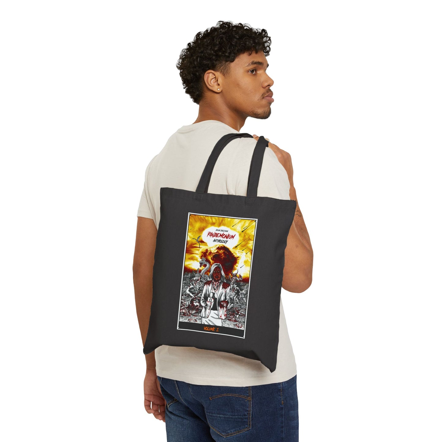 Pandemonium Cotton Canvas Tote Bag